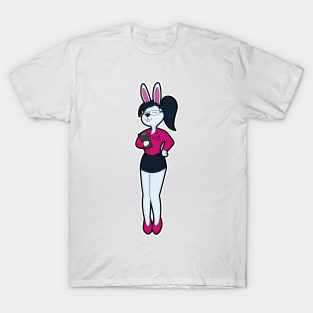 Rabbit as Secretary with Notepad & Glasses T-Shirt